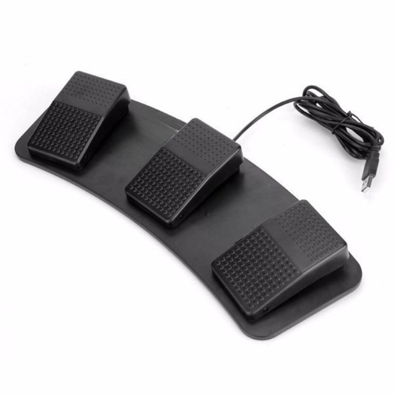 Usb Foot Pedal Gaming - Interruptor de Pedal de 3 Botones,