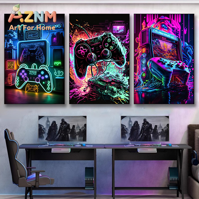 Póster Moderno de Neón Pop par - Gaming Controller reseña y precio