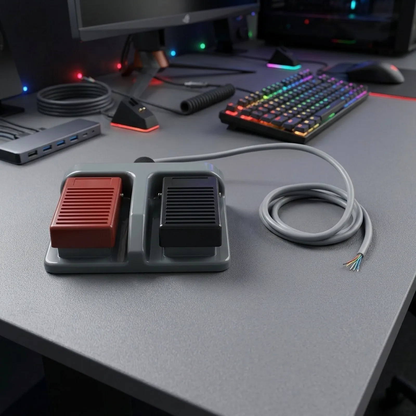 Interruptor de pedal doble TFS - Usb Foot Pedal Gaming reseña y precio